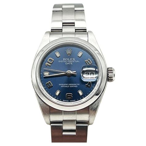 rolex damen blaues zifferblatt|rolex edelstahl.